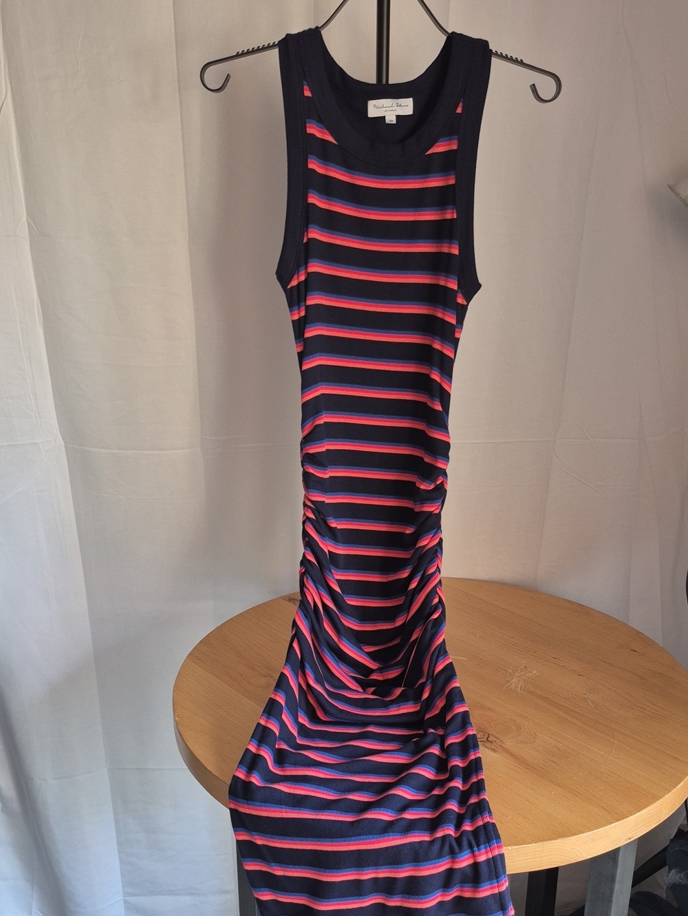 Michael Stars Navy Striped Tee with Pink & Blue Bands